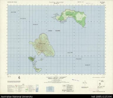 Papua New Guinea, New Ireland, Tanga Islands, Series: AMS T795, Sheet 6447 I, 1964, 1:50 000