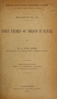 Insect enemies of tobacco in Hawaii