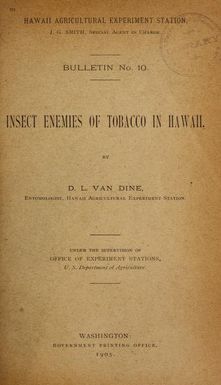 Insect enemies of tobacco in Hawaii