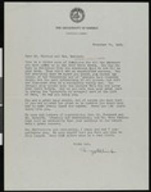 Gregg M. Sinclair, letter, 1932-12-14, to Hamlin & Zulme Garland