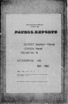 Patrol Reports. Southern Highlands District, Mendi, 1961 - 1962