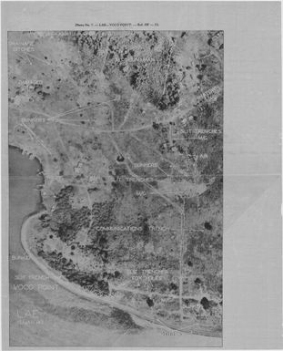 [Aerial photographs relating to the Japanese occupation and defense areas in Lae, Papua New Guinea, 1943] (124)