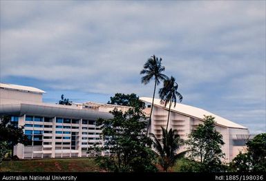 French Polynesia - White apartment building