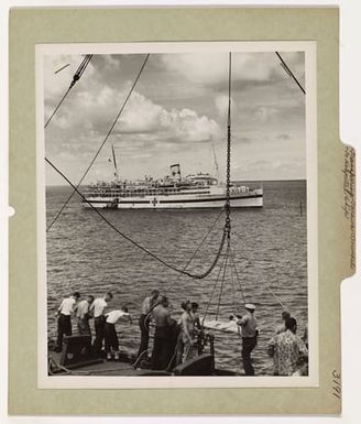 Transferring Tarawa Wounded to Hospital Ship