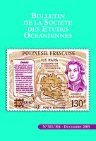 Bulletin de la Société des Études Océaniennes numéro 303-304