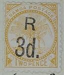 Stamp: Samoan Three Pence