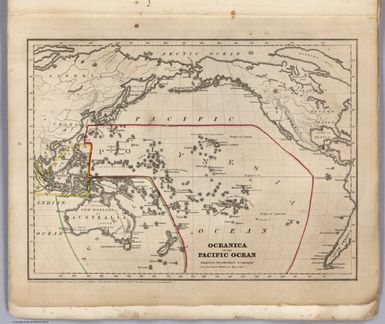 Oceanica And The Pacific Ocean. Adapted To Woodbridge's Geography. Note: For Cities Of Malaysia, see Map Of Asia. Entered ... 1843, by W.C. Woodbridge ... Massachusetts. Hartford. Published By Wm. Jas. Hamersley.
