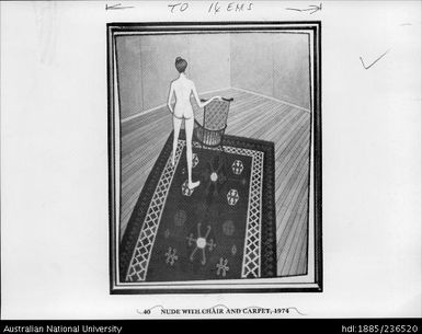 "Nude with chair and carpet"