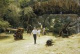 Northern Mariana Islands, people viewing abandoned Japanese Command Post on Saipan Island