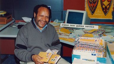 Boxes of mail from radio listeners in PNG