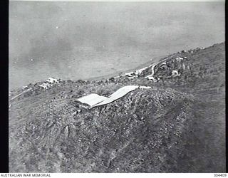 PORT MORESBY, PAPUA. 1932-09-17. AERIAL VIEW OF THE WATER CATCHMENT AREA. (NAVAL HISTORICAL COLLECTION)