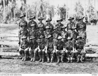 SIAR, NEW GUINEA. 1944-06-21. NO. 12 PLATOON, B COMPANY, 57/60TH INFANTRY BATTALION. IDENTIFIED PERSONNEL ARE:- VX140427 PRIVATE W.G. HOWARD (1); VX142244 CORPORAL A.K. STAPLETON (3); VX50043 ..