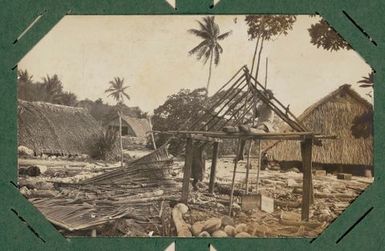 Constructing a house.  From the album: Banaba (Ocean Island)