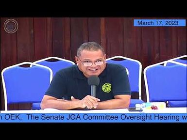 The Senate JGA Oversight Hearing with Jefferson Eriich Chief, Division of Patrol