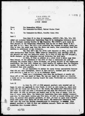 USS LCI(G) 472 - Report of Operations off Guam Island, Marianas During the Period 7/14-20/44