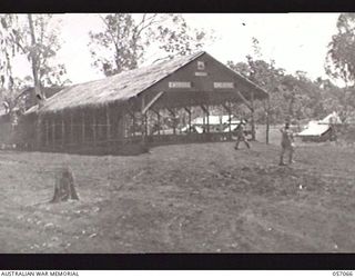 THORPVILLE, NEW GUINEA. 1943-09-19. THEATRE OF THE 113TH AUSTRALIAN CONVALESCENT DEPOT. THIS THEATRE WAS BUILT BY PATIENTS AND MEMBERS OF THE UNIT