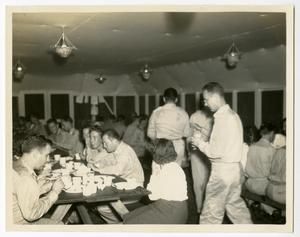 [Servicemen and Flight Nurses Eating At Annivesary Party]