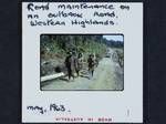 Road maintenance on an outback road, Western Highlands, May 1963