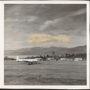 First Qantas Douglas DC-4 Skymaster (VH-EBN) on the Bird of Paradise service, New Guinea, 1950s