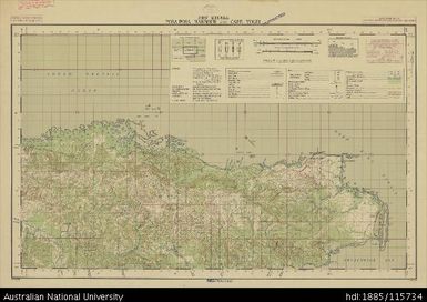 Papua New Guinea, Southern New Guinea, Posa Posa Harbour and Cape Vogel, 1 Inch series, Sheet 3708, 1944, 1:63 360