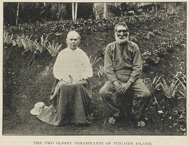 The two oldest inhabitants of Pitcairn Island