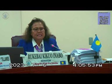 Palau National Congress | 11th OEK The Senate, 6th Day of 10th Special Session