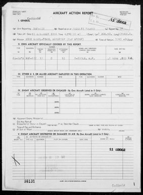 VMF-122 - ACA Rep #24-Bombing & Strafing Gagil-Tomil Airstrip, Yap Is, Carolines, on 11/11/44