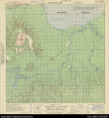 Papua New Guinea, New Britain, Mt Bango, Provisional map, Sheet B56/5, 1943, 1:63 360