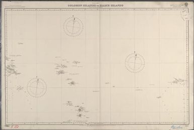 Pacific Ocean, Solomon Islands to Ellice Islands : compiled from the latest surveys / engraved by Davies & Company