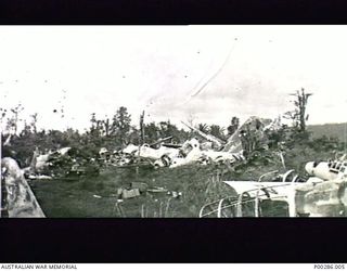 WEWAK, NEW GUINEA, 1945-05. REMAINS OF THE JAPANESE AIRFORCE