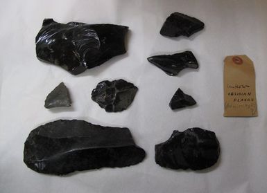 flake, obsidian