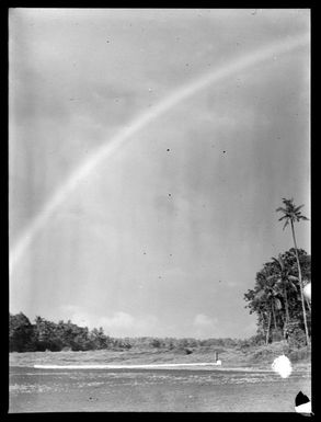 A rainbow over Faleolo Airport, Western Samoa