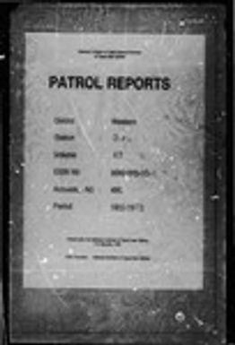 Patrol Reports. Western District, Daru, 1969 - 1970