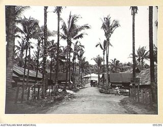 PALMALMAL PLANTATION, JACQUINOT BAY, NEW BRITAIN, 1945-08-14. A VIEW OF THE 2/8TH GENERAL HOSPITAL GROUNDS LOOKING TOWARDS THE OPERATING THEATRE