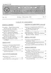 United States Navy Medical News Letter Vol. 38 No. 9, 3 November 1961