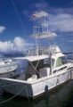 French Polynesia, small boat in Papeete harbor