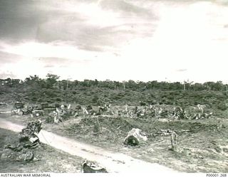 THE SOLOMON ISLANDS, 1945-10-14. A GRAVEYARD OF JAPANESE AIRCRAFT ENGINES ON BOUGAINVILLE ISLAND. (RNZAF OFFICIAL PHOTOGRAPH.)