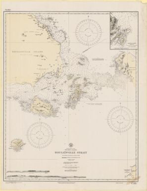 Bougainville Strait, Solomon Islands, South Pacific Ocean : from British and German surveys to 1910 / Hydrographic Office, U.S. Navy