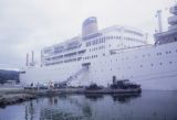 French Polynesia, cruise ship 'Akaroa' docked in Papeete harbor