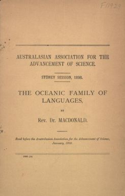 The Oceanic family of languages / by Rev. Dr. Macdonald.