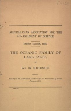 The Oceanic family of languages / by Rev. Dr. Macdonald.