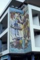 French Polynesia, mural on building in Papeete