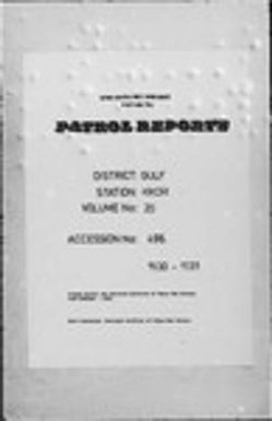 Patrol Reports. Gulf District, Kikori, 1930-1931