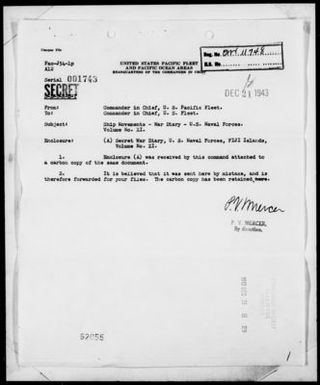 CINCPAC - War Diary, ComNavFor, Fiji Is, 11/1-30/43