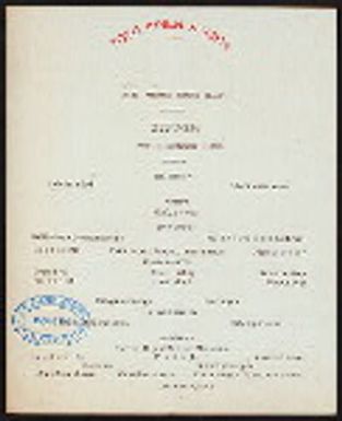 TIFFIN [held by] TOYO KISEN KAISHA [at] EN ROUTE ABOARD SS HONG KONG MARU (SS)
