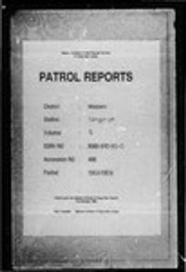 Patrol Reports. Western District, Ningerum, 1968 - 1969