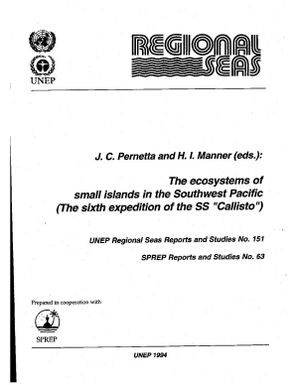 The ecosystems of small islands in the Southwest Pacific (the sixth expedition of the SS "Callisto") / J.C. Pernetta and H.I. Manner (eds.)