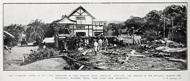 The remains of the Governor's house at Suva, Fiji