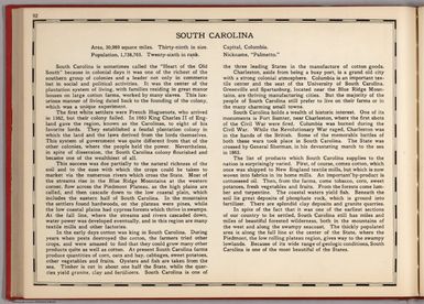 (Text Page) South Carolina.