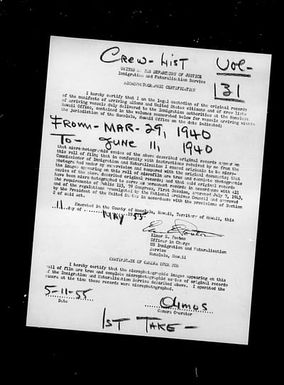Volume 131, March 29, 1940-June 11, 1940